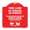 Signmission Fire Lanes No Parking on Streets Unauthorized Vehicles Towed at Owner Expense, A-DES-RW-1818-23987 A-DES-RW-1818-23987 - alternate 1